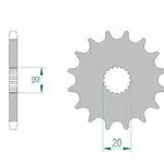 Pignon AFAM 13 dents acier type 22200 pas 428 KREIDLER 125 DD Enduro