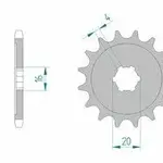 Pignon AFAM 13 dents acier type 24100 pas 428 KAWASAKI KX 80