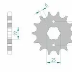 Pignon AFAM 15 dents acier type 20400 pas 530 HONDA CB 250