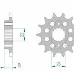 Pignon AFAM 15 dents acier type 52611 pas 520 DUCATI 748 Biposto