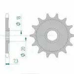 Pignon AFAM 13 dents acier type 20206 pas 520 HM-HONDA CRE 125 R Enduro