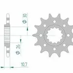 Pignon AFAM 17 dents acier type 21804 pas 520 YAMAHA YZF 1000 R1