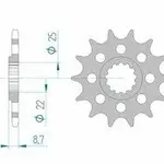 Pignon AFAM 14 dents acier type 28402 pas 520 KAWASAKI ZZR 600