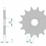 Pignon AFAM 15 dents acier type 94109 pas 420 APRILIA RX 50
