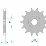 Pignon AFAM 12 dents acier type 22203 pas 520 SUZUKI RM 125