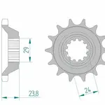 Pignon AFAM 17 dents acier type 24806 pas 530 KAWASAKI ZZR 1100 ZX 1100