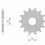 Pignon AFAM 10 dents acier type 61201 pas 520 APRILIA 125 Classic