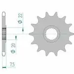 Pignon AFAM 13 dents acier anti-boue type 20210 pas 520 HM-HONDA 250 CRF