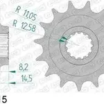 Pignon AFAM 15 dents type 52619 pas 520 acier Ducati 821 Monster