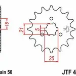 Pignon JT SPROCKETS 15 dents acier pas 530 type 424