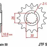Pignon JT SPROCKETS 15 dents acier pas 530 type 579