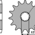 Pignon PBR 13 dents acier pas 520 type 440 Yamaha YZ125