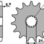 Pignon PBR 13 dents acier pas 520 type 565 Kawasaki KX250