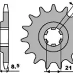 Pignon PBR 13 dents acier pas 520 type 725 Husqvarna CR250