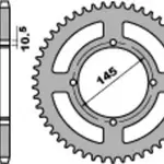 Couronne PBR 46 dents acier standard pas 520 type 857