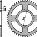 Couronne PBR 42 dents acier standard pas 520 type 256
