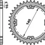 Couronne PBR 37 dents acier standard pas 520 type 4588