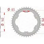 Couronne AFAM 41 dents acier pas 525 type 92634 BMW