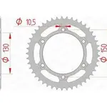 Couronne AFAM 43 dents acier pas 520 type 47200 Honda