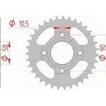 Couronne AFAM 40 dents acier pas 520 type 10214 Honda