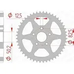 Couronne AFAM 48 dents acier pas 530 type 92803 Harley Davidson
