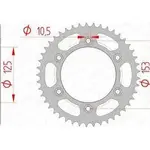 Couronne AFAM 45 dents acier pas 520 type 10320 Honda