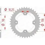 Couronne AFAM 42 dents acier pas 520 type 92401