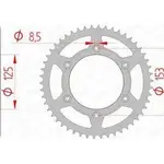 Couronne AFAM 49 dents acier pas 520 type 10212