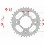 Couronne AFAM 35 dents acier pas 420 type 10117 Honda MSX125