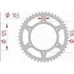 Couronne AFAM 48 dents acier pas 520 type 12305 Yamaha