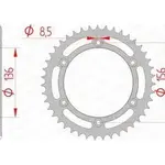 Couronne AFAM 43 dents acier pas 525 type 14506 Suzuki