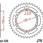 Couronne JT SPROCKETS 41 dents acier pas 520 type 13