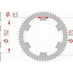 Couronne AFAM 55 dents acier pas 428 type 12207 Yamaha