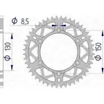 Couronne AFAM 47 dents alu ultra-light anti-boue pas 520 type 13323