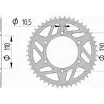 Couronne AFAM 43 dents alu pas 530 type 13813