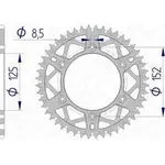 Couronne AFAM 50 dents alu ultra-light anti-boue pas 520 type 39300 Beta