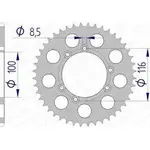 Couronne AFAM 41 dents alu pas 520 type 93303
