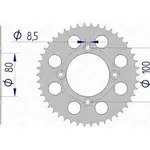 Couronne AFAM 50 dents alu ultra-light anodisé dur pas 428 type 11110