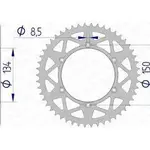 Couronne AFAM 49 dents alu ultra-light pas 520 type 17206N