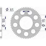 Couronne AFAM 56 dents alu pas 428 type 93117