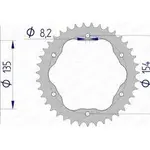 Couronne AFAM 39 dents alu pas 520 type 51804 Ducati
