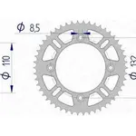 Couronne AFAM 46 dents alu ultra-light pas 428 type 72102N