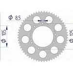 Couronne AFAM 60 dents alu pas 428 type 48200 HM