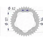 Couronne AFAM 40 dents alu pas 520 type 51607 Ducati