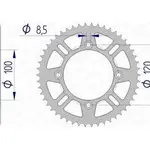 Couronne AFAM 52 dents alu ultra-light pas 428 type 15104N