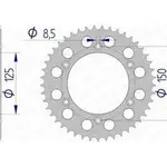 Couronne AFAM 41 dents alu ultra-light pas 520 type 72304N