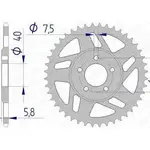 Couronne AFAM 44 dents alu ultra-light pas 415 type 72103N