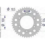 Couronne AFAM 38 dents alu pas 525 type 51609 Ducati