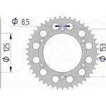 Couronne AFAM 46 dents alu ultra-light pas 520 type 11212N