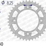 Couronne AFAM 40 dents alu ultra-light anodisé dur pas 415 type 72106